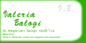 valeria balogi business card